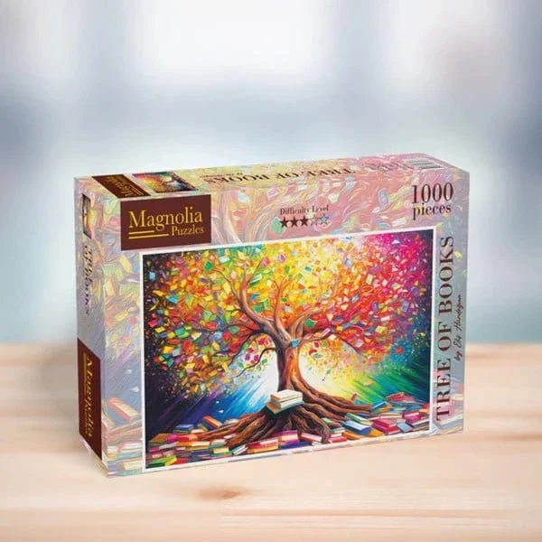 Magnolia Tree of Books Elif Hurdogan Special Edition 1000pc Jigsaw Puzzle