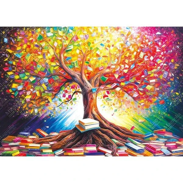 Magnolia Tree of Books Elif Hurdogan Special Edition 1000pc Jigsaw Puzzle - Image 2