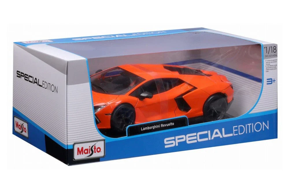 Maisto 1/18 2023 Lamborghini Revuelto HPEV Hybrid - Orange Diecast Model - Image 2