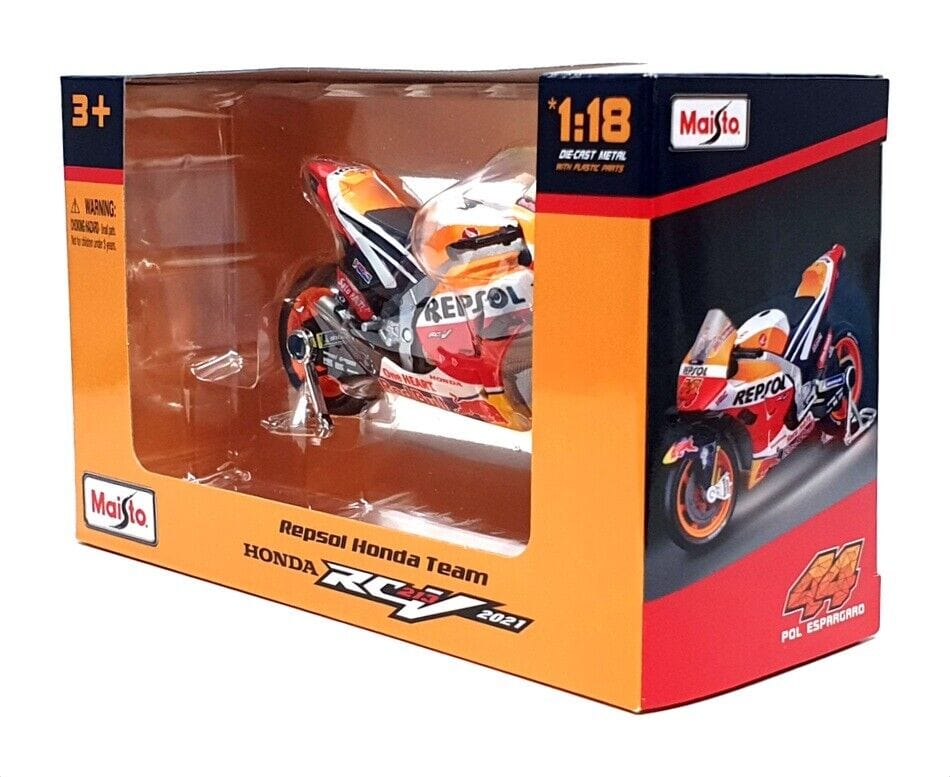 Maisto 1/18 Moto GP 2021 Repsol Honda Team - Marquez/Espargaro - Assorted - Image 2