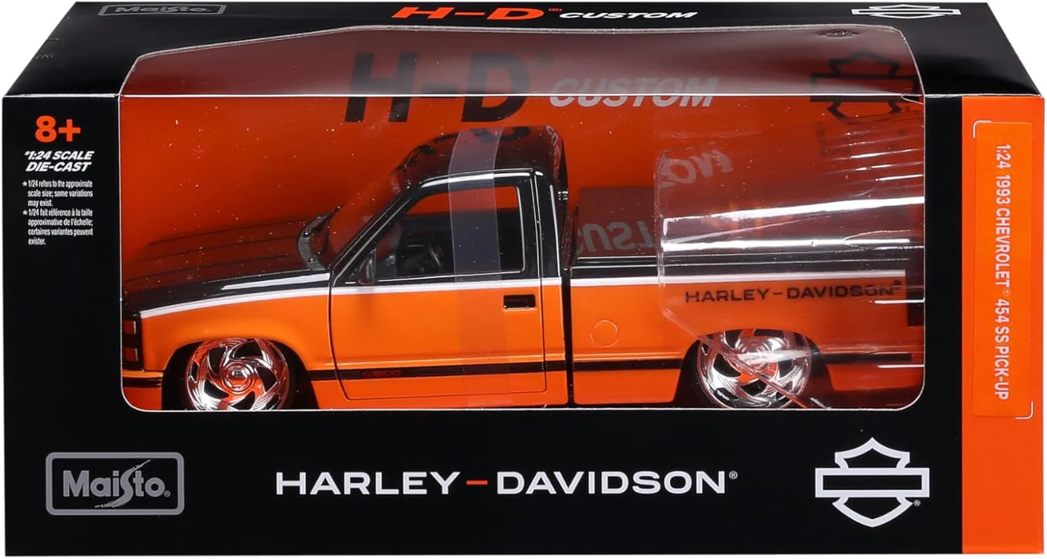 Maisto 1/24 1993 Chevrolet 454 SS Harley Davidson Diecast Model - Image 4