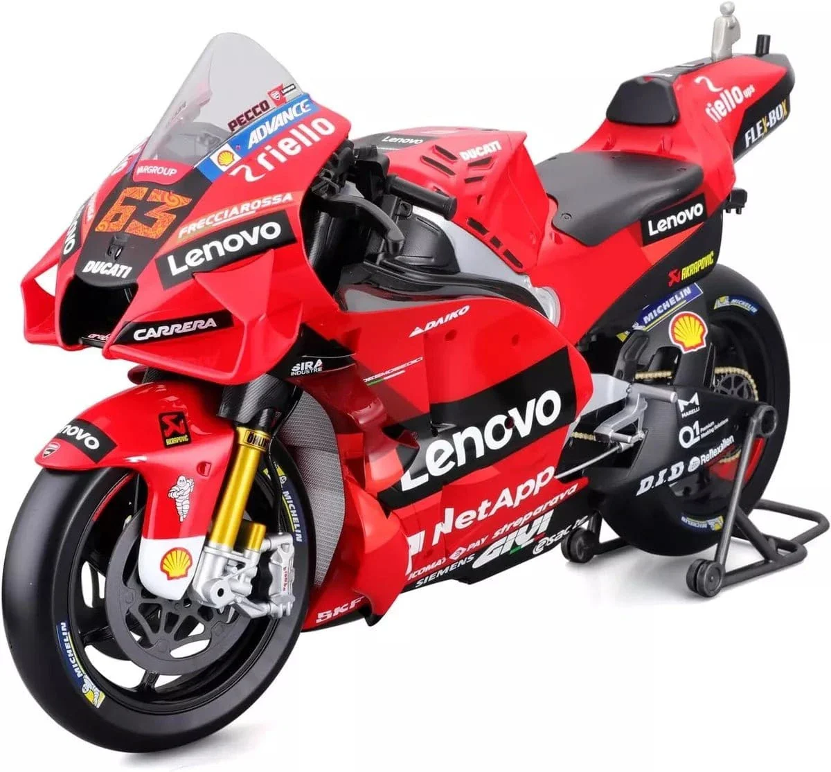 Maisto 1/6 Moto GP 2022 Ducati Lenovo Team #63 Bagnaia Diecast Model