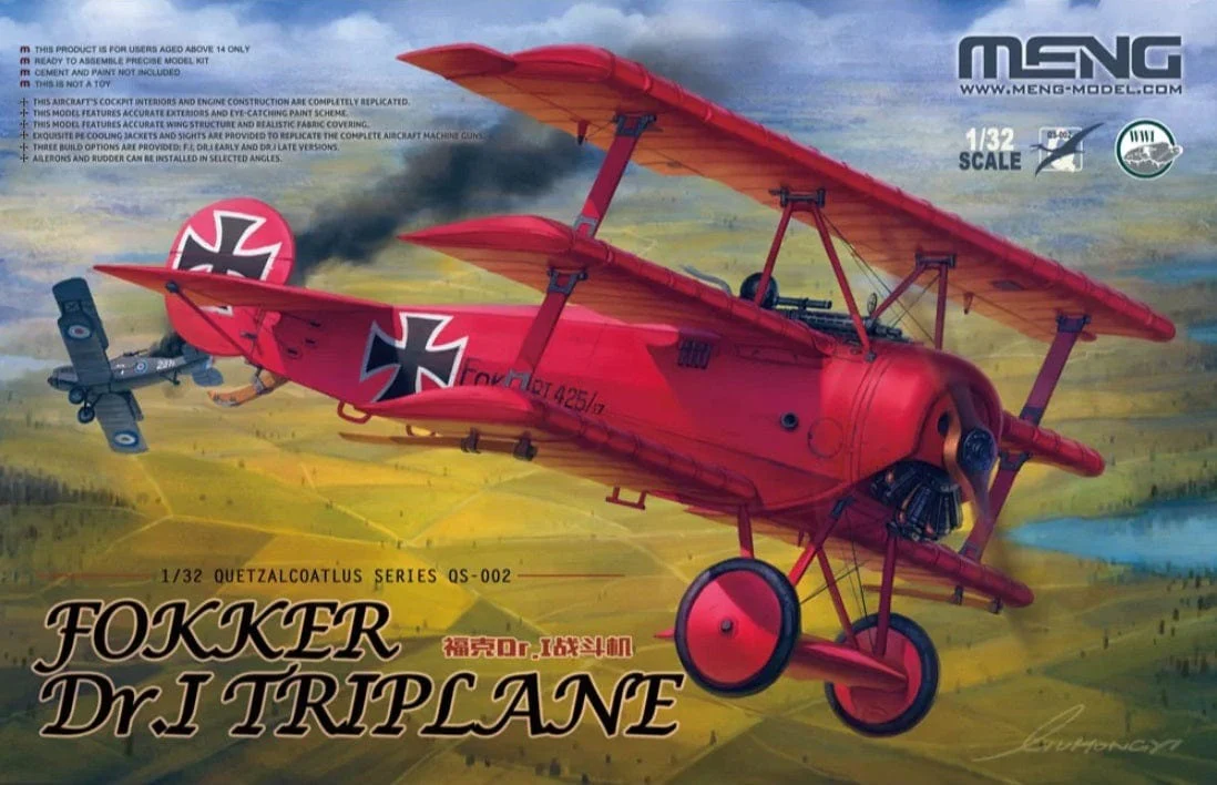 Meng 1/32 Fokker Dr.I Triplane Plastic Model Kit