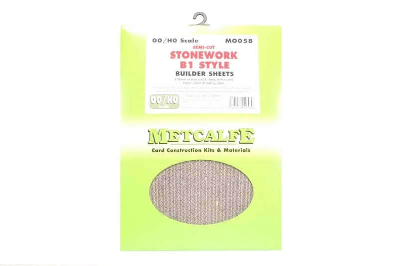 Metcalfe M0058 HO/OO Semi Cut Stonework B1 Style