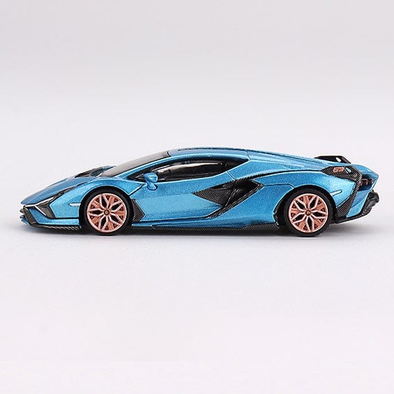 Mini GT 1/64 Lamborghini Sian FKP 37 Blue Aegir Diecast Model Car - Image 2