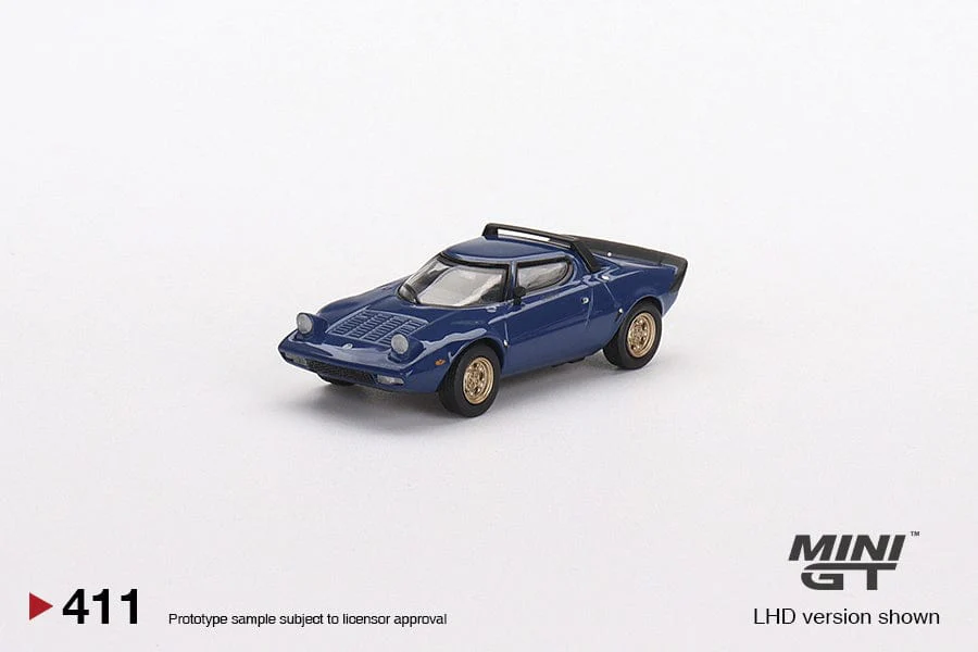 Mini GT 1/64 Lancia Stratos HF Stradale Blue Vincennes Diecast Model Car