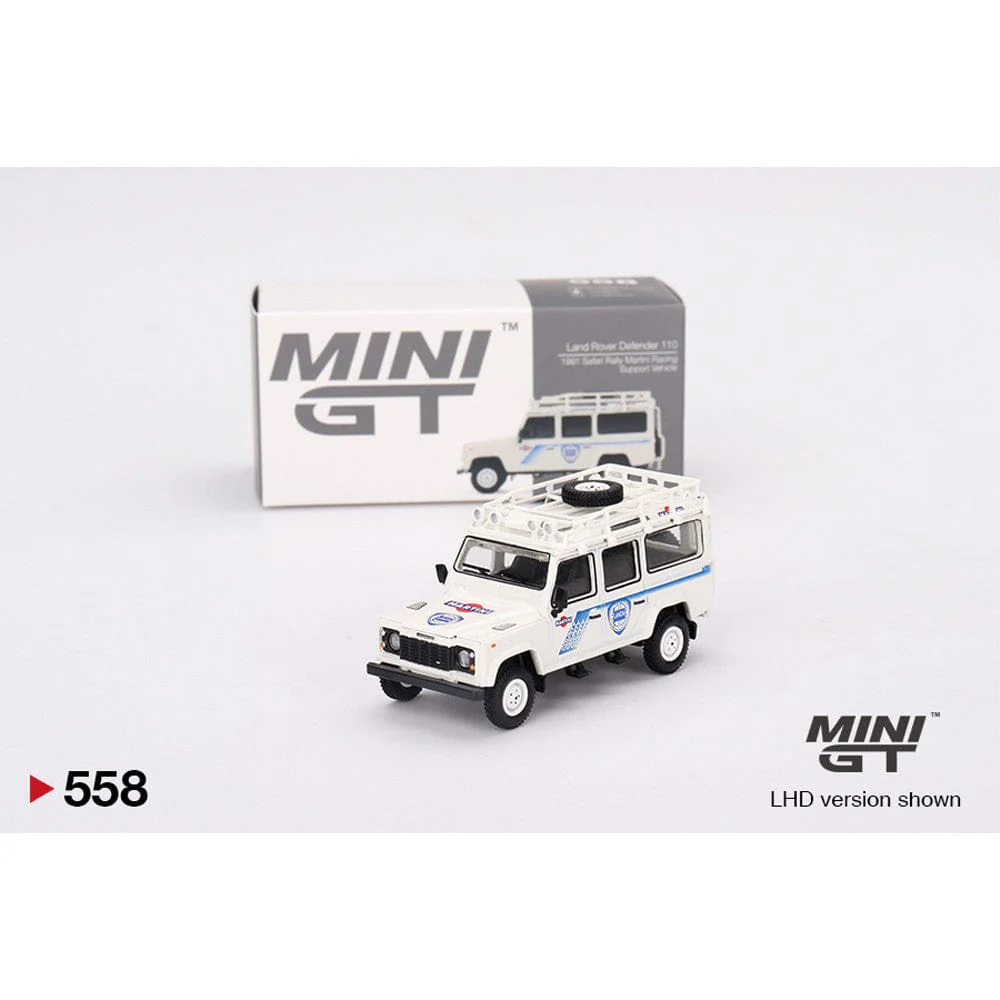 Mini GT 1/64 Land Rover Defender 110 1991 Safari Diecast Model Car