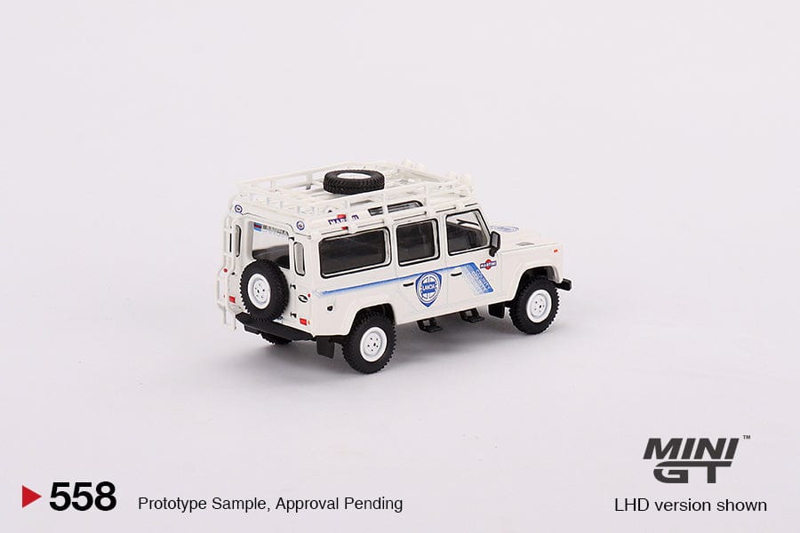 Mini GT 1/64 Land Rover Defender 110 1991 Safari Diecast Model Car - Image 2