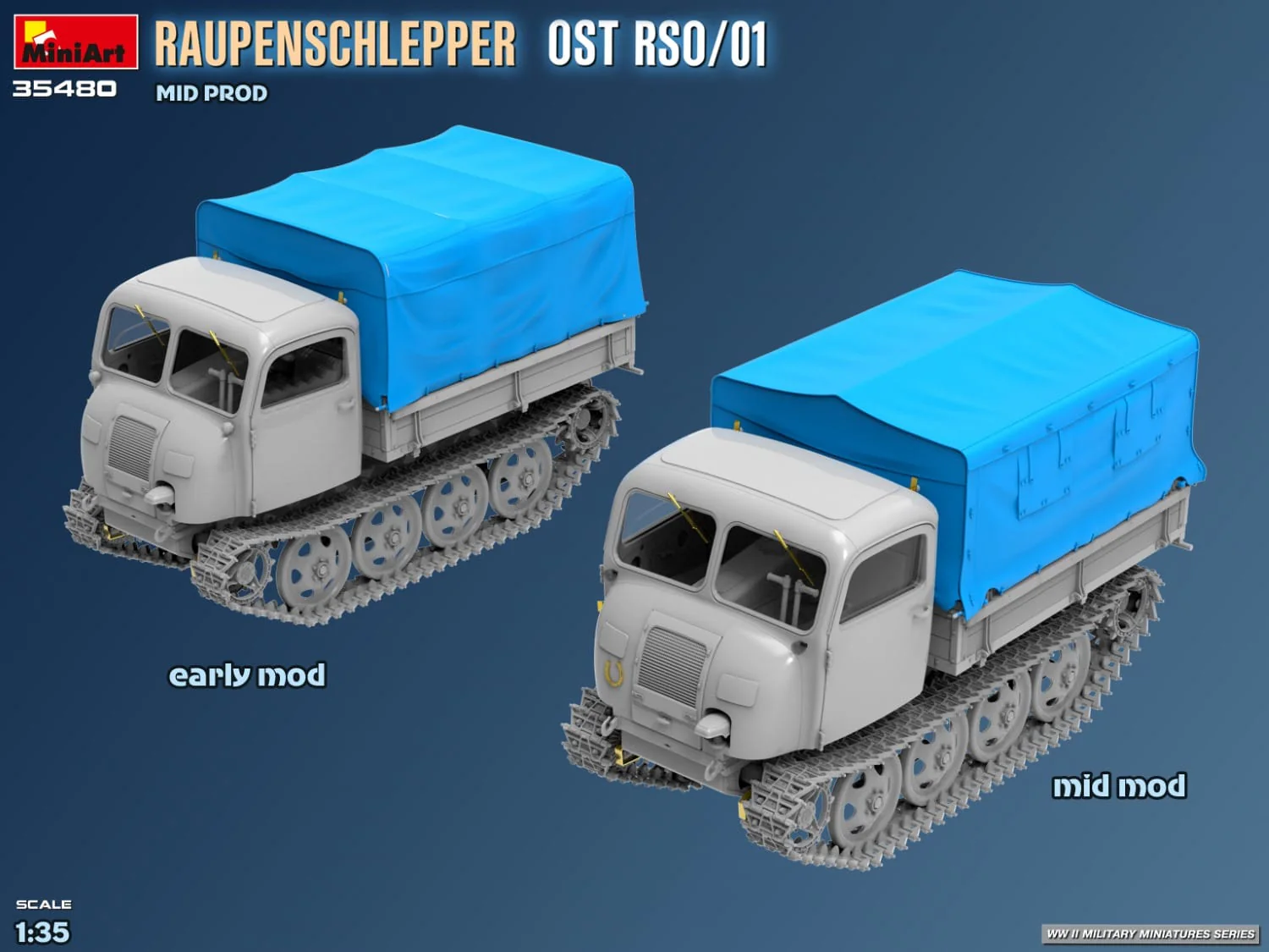 MiniArt 1/35 Raupenschlepper Ost RSO/01. Mid Prod Plastic Model Kit - Image 5