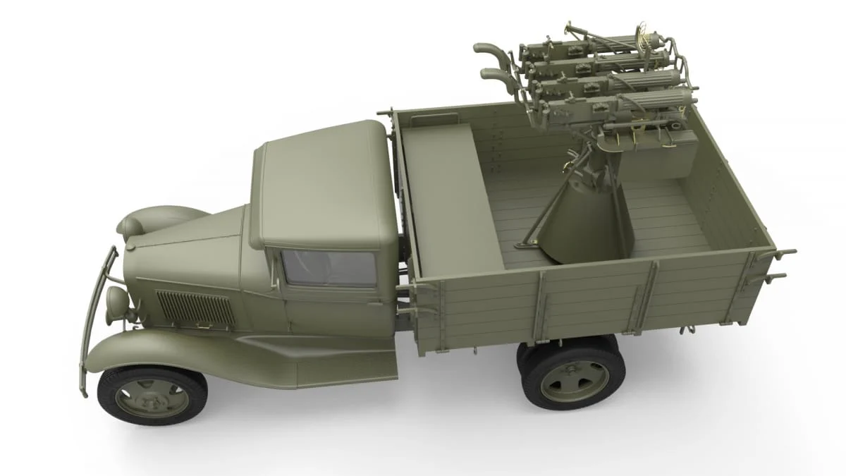 Miniart 1/35 Soviet 1,5 t Truck w/ M-4 Maxim AA Machine Gun [35186] - Image 7