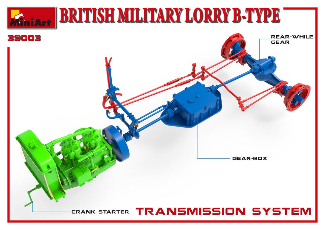 MiniArt 1/35 British Military Lorry B-Type Plastic model Kit [39003] - Image 11