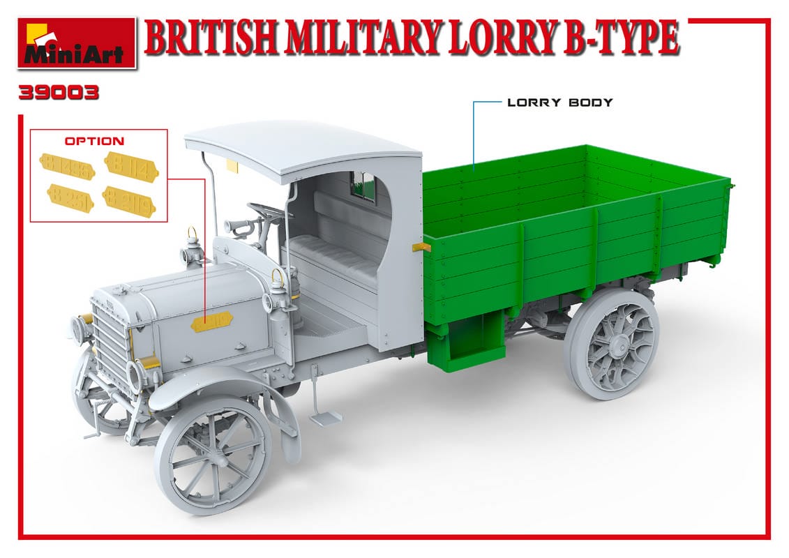 MiniArt 1/35 British Military Lorry B-Type Plastic model Kit [39003] - Image 13