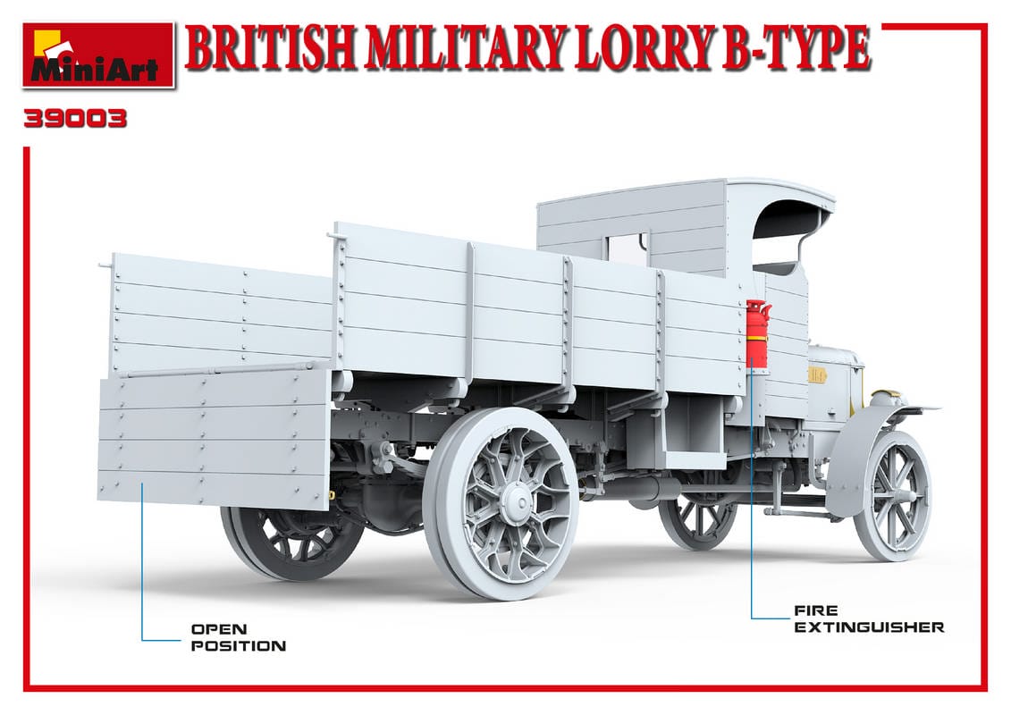 MiniArt 1/35 British Military Lorry B-Type Plastic model Kit [39003] - Image 14