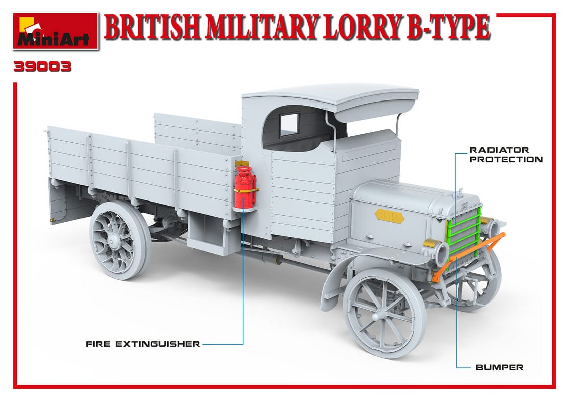 MiniArt 1/35 British Military Lorry B-Type Plastic model Kit [39003] - Image 15