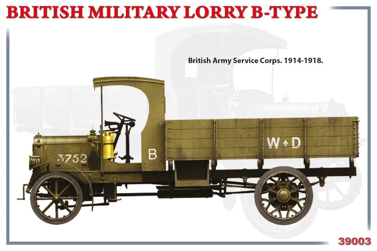 MiniArt 1/35 British Military Lorry B-Type Plastic model Kit [39003] - Image 4