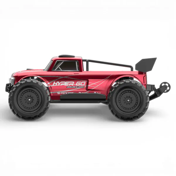 MJX Hyper Go 1/10 Brushless 4wd Monster Truck - Red (3S Battery + Charger Included) - Image 2