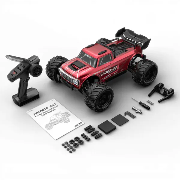 MJX Hyper Go 1/10 Brushless 4wd Monster Truck - Red (3S Battery + Charger Included) - Image 6