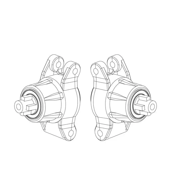 MJX Rear Hub Carriers (2pcs) [P2026]