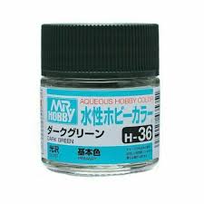 Mr Hobby Aqueous 36 Gloss Dark Green 10ml