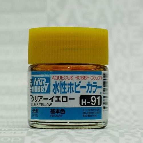 Mr Hobby Aqueous 91 Gloss Clear Yellow 10ml