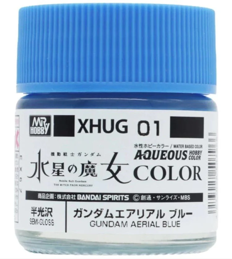 Mr Hobby XHUG01 Aqueous Gundam Color Witch from Mercury Aerial Blue Acylic Paint 12ml**