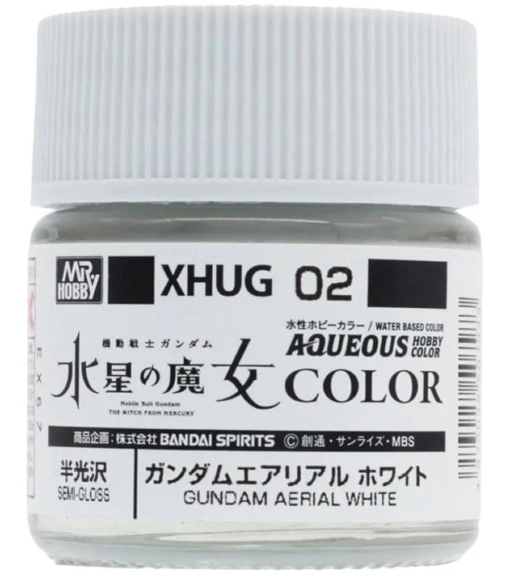 Mr Hobby XHUG02 Aqueous Gundam Color Witch from Mercury Aerial White Acylic Paint 12ml**