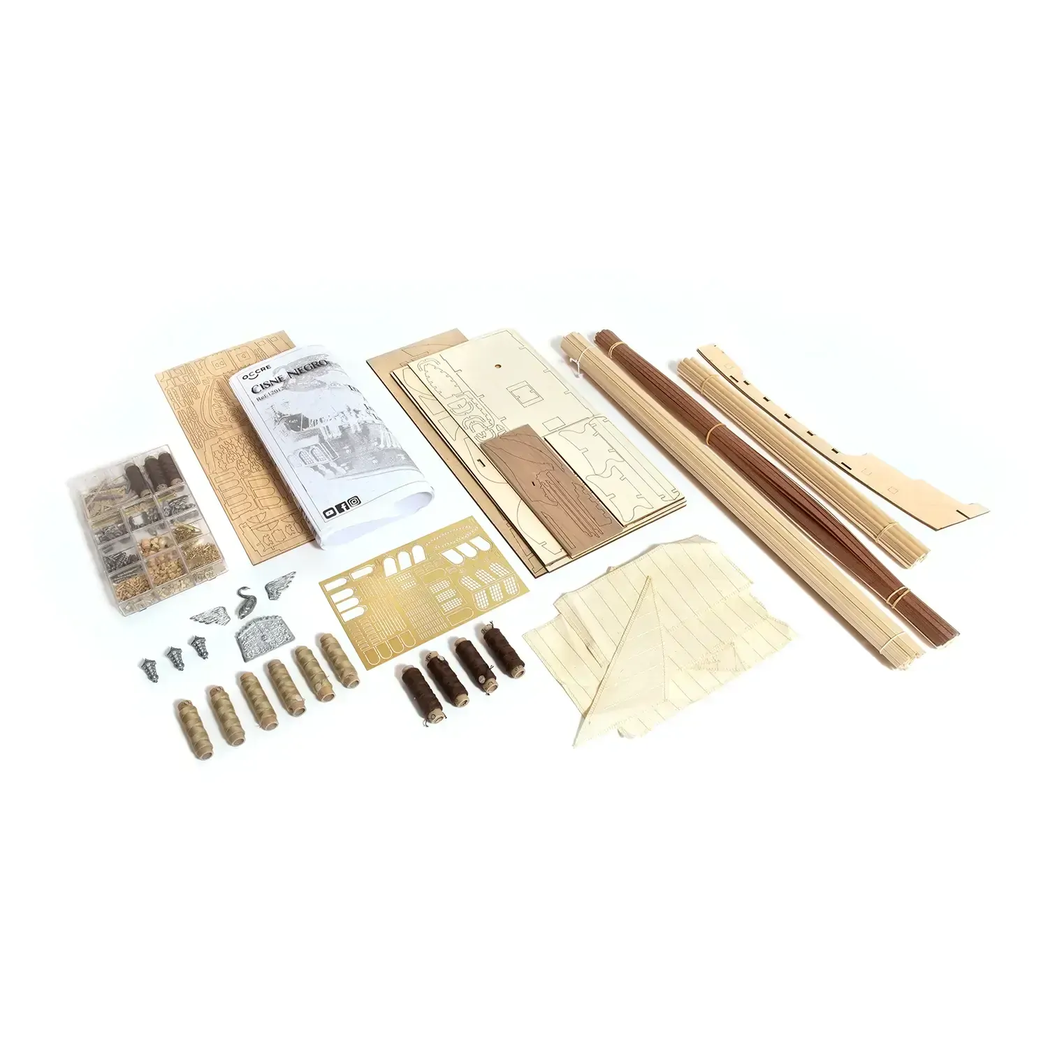 OcCre 1/75 The Black Swan Wooden Model Pirate Ship Kit - Image 3