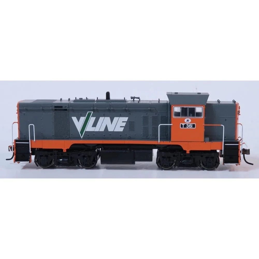 Powerline PT2-2-361 HO Scale V/Line Tangerine and Grey T-Class Series 2 (T3) T361 with Cut Away Valance (DC)