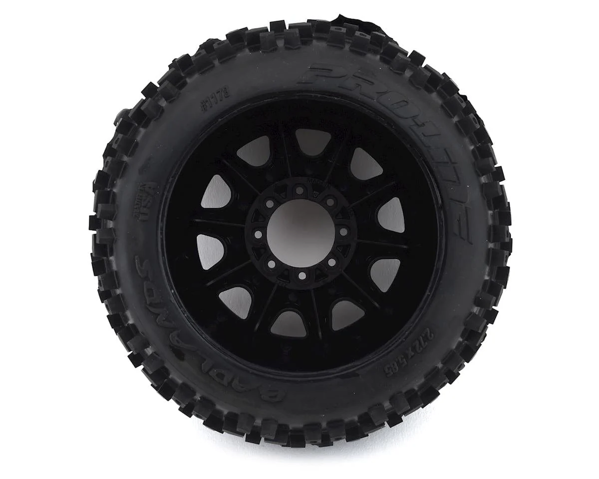 Proline Badlands 3.8in Tyres Mounted on Raid 8x32 17mm MT Wheels, F/R, PR1178-10 - Image 2