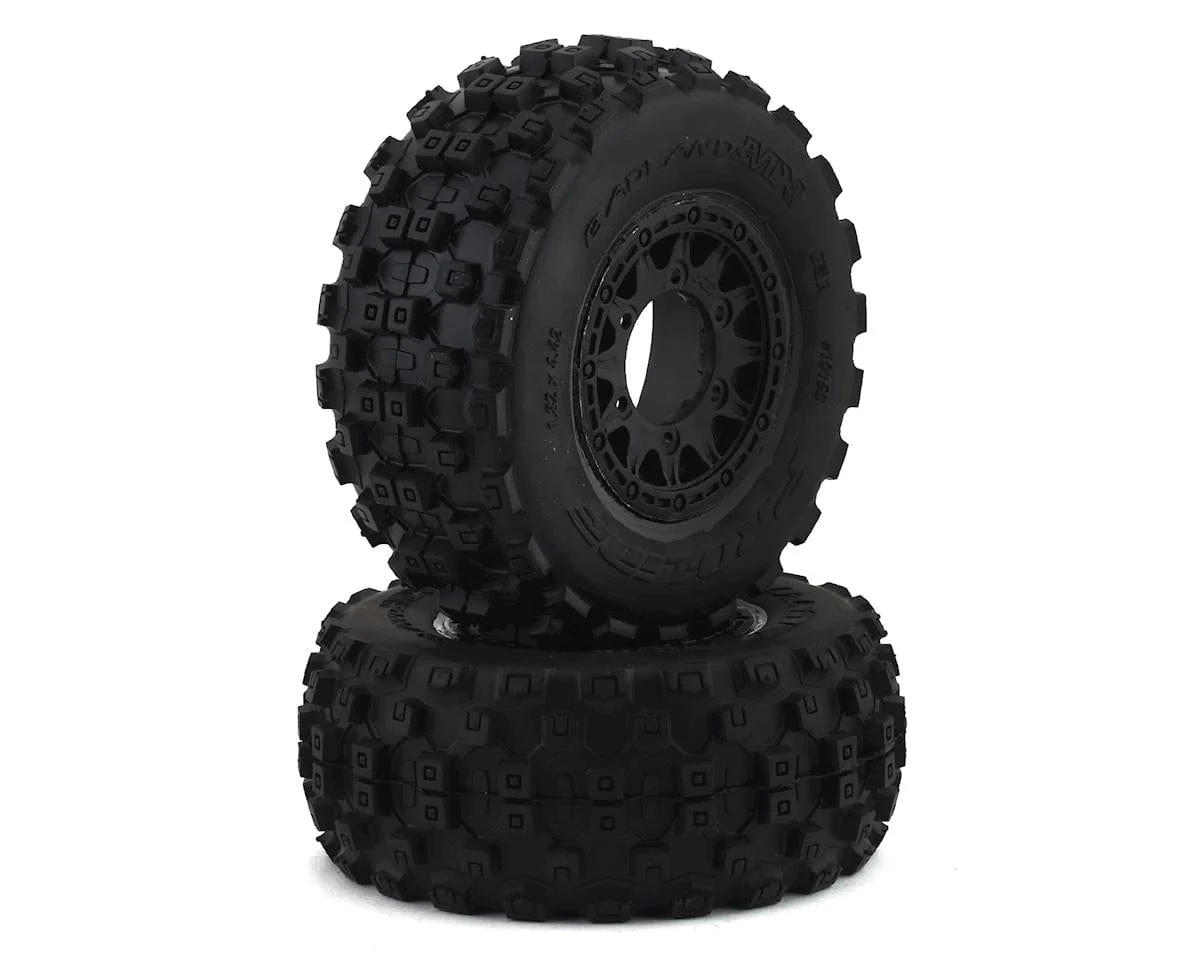 Proline Badlands MX SC M2 Tyres Mounted on Raid Wheels, Slash 2wd/4wd, F/R, PR10156-10