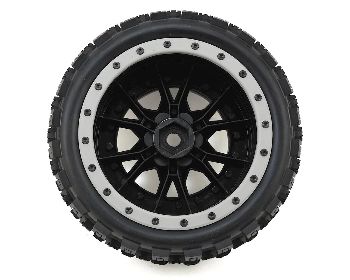 Proline Badlands MX43 Pro-Loc Tyres Mounted on Impulse Black / Grey Wheels, X-Maxx, PR10131-13 - Image 3