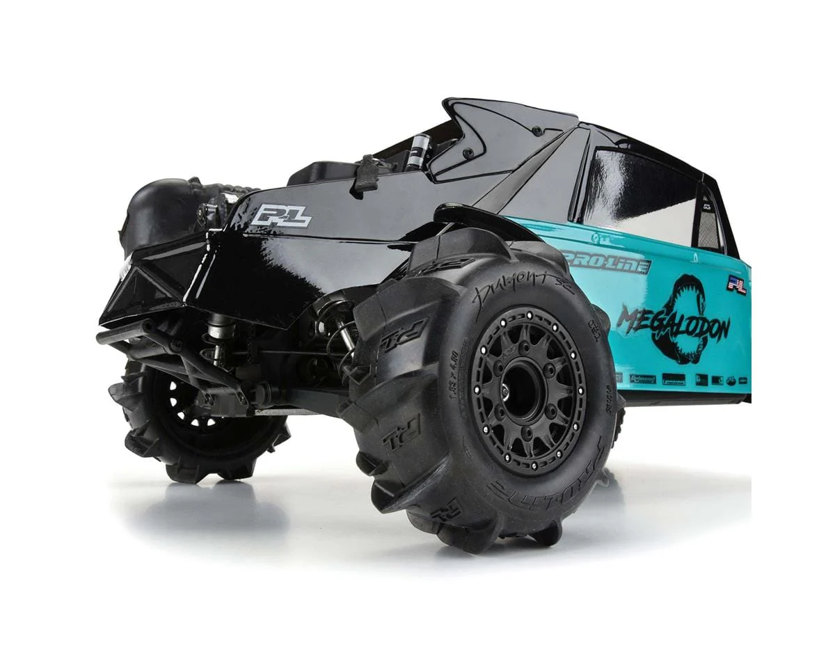 Proline Dumont Paddle SC 2.2in/3.0in Tyres Mounted on Raid Black Wheels, F/R, PR10185-10 - Image 4