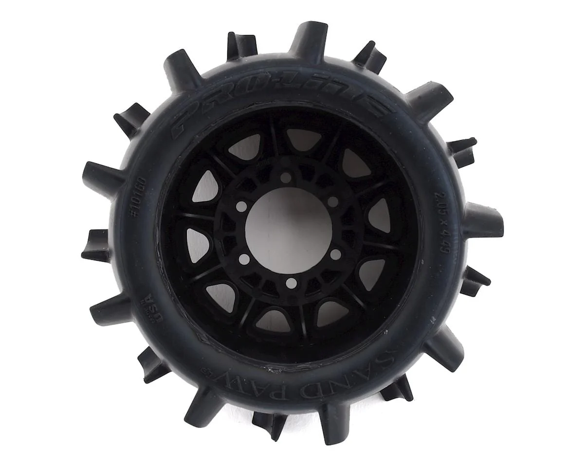 Proline Sand Paw LP 2.8in Tyres Mounted on Raid Black 6x30 Wheels, F/R, PR10160-10 - Image 2