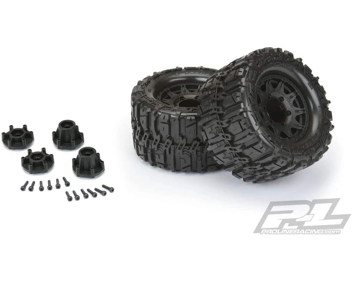 Proline Trencher HP 2.8 Belted Tyres Mounted on Raid 6x30 Wheels, F/R, PR10168-10