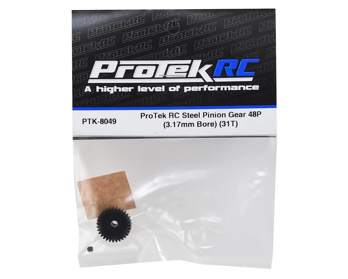 ProTek RC Lightweight Steel 48P Pinion Gear (3.17mm Bore) (31T) - Image 3