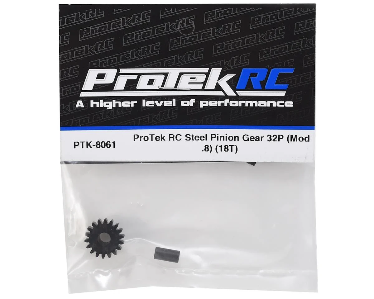 ProTek RC Steel 32P Pinion Gear w/3.17mm Reducer Sleeve (Mod .8) (5mm Bore) (13T) - Image 2