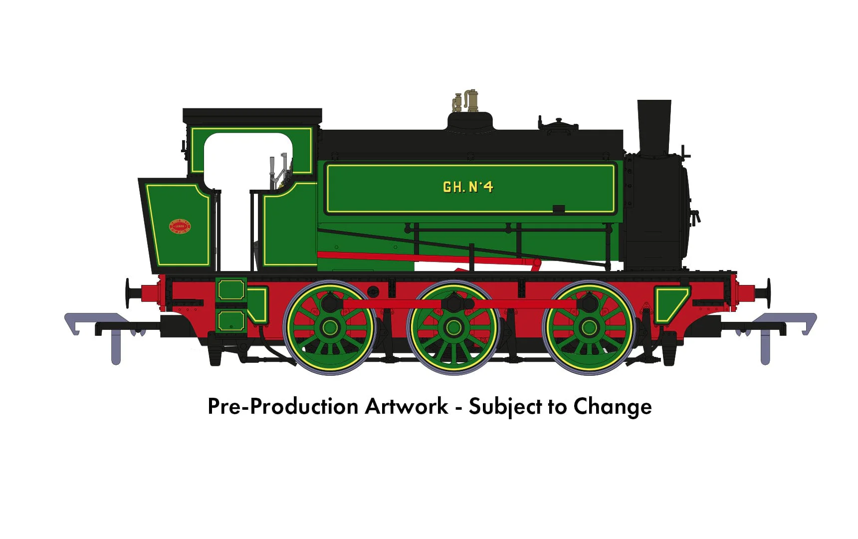 Rapido OO Scale 16" Hunslet 0-6-0 - Glasshoughton No.4 - DCC Ready [903015] - Image 2