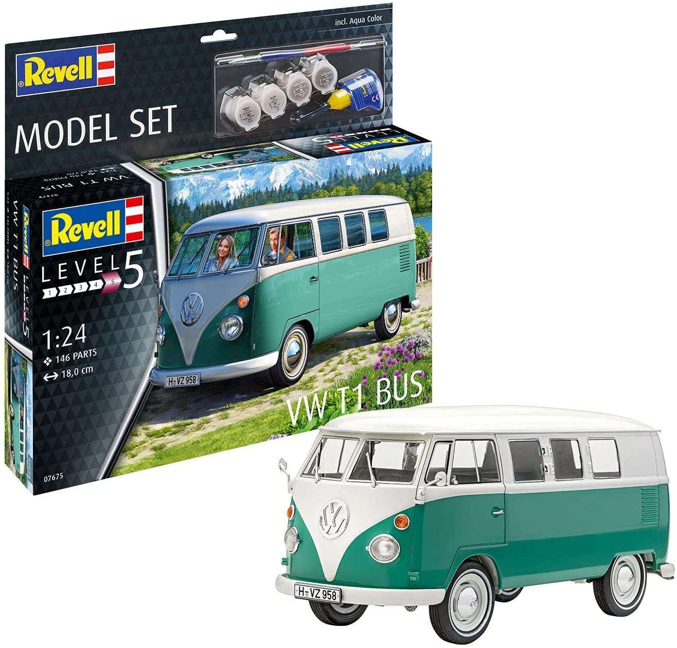 Revell 67675 1/24 VW T1 Bus (Gift Set)