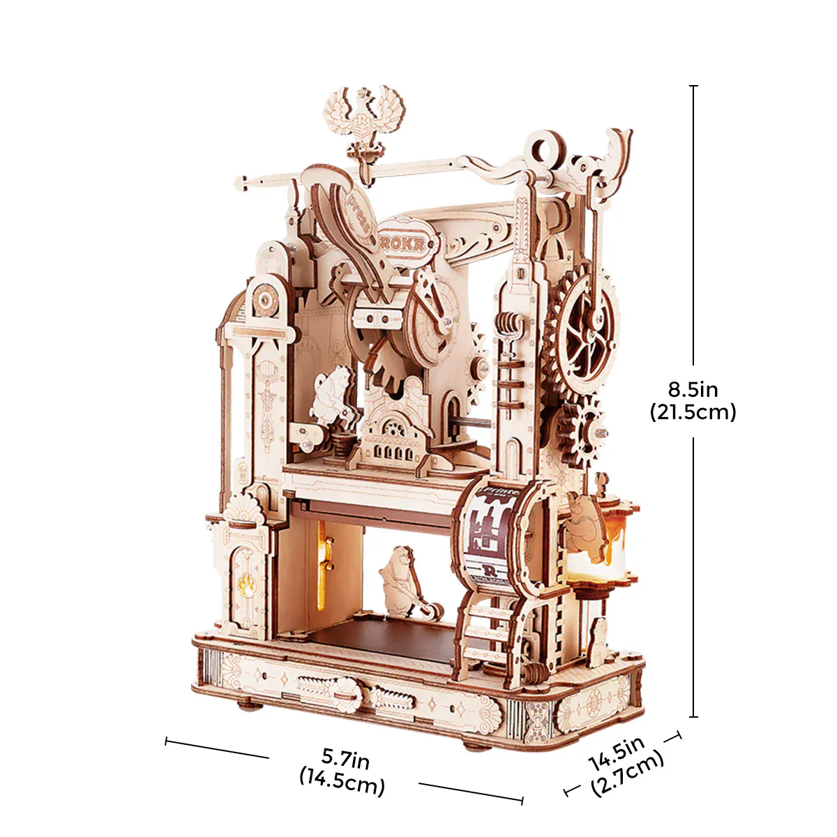 Robotime Mechanical Models Printing Press Kit [LK602] - Image 2