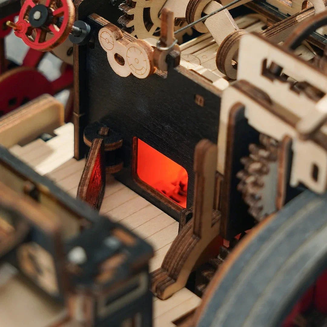 ROKR Steam Engine Mechanical 3D Wooden Kit LKA01 - Image 6