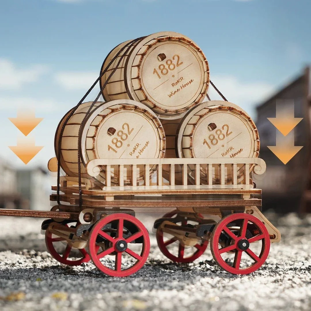ROKR Steam Engine Mechanical 3D Wooden Kit LKA01 - Image 7