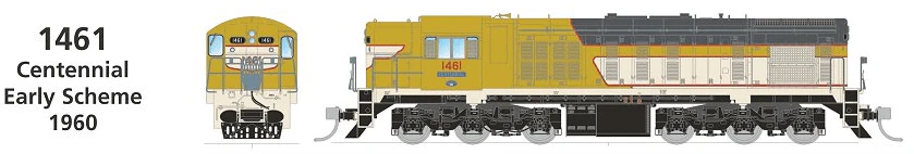 SDS HO QR 1460/1502 Class Locomotive 1461 Centennial QR Logo Early DC