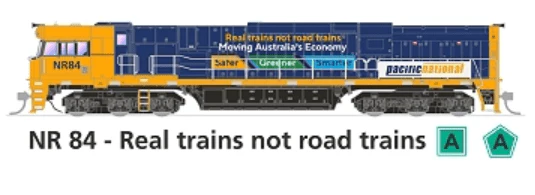 SDS NR84 Pacific National Real Trains DCC/Sound Locomotive