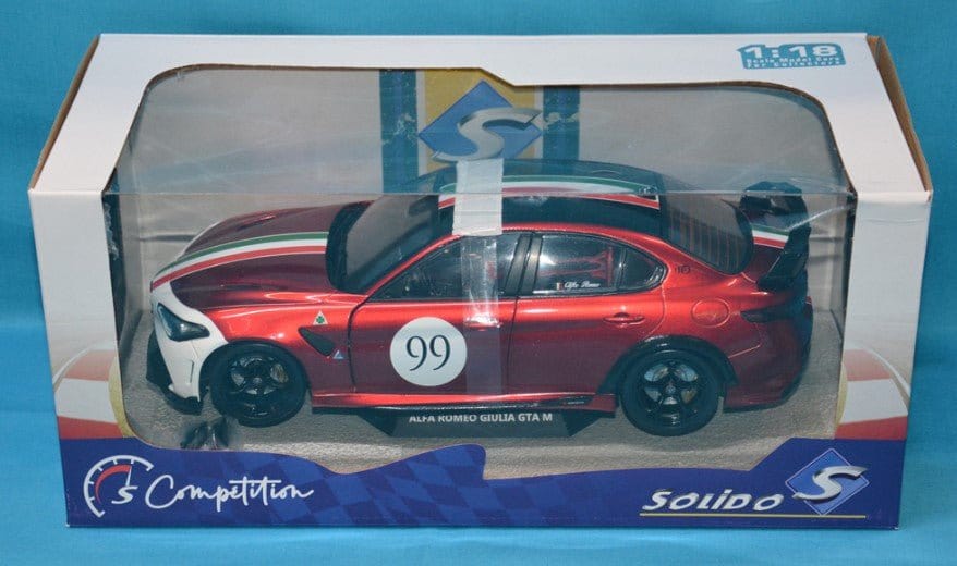 Solido 1/18 Alfa Romeo Giulia GTA-M Tricolore Mugello 1969 Livery Red Diecast Model