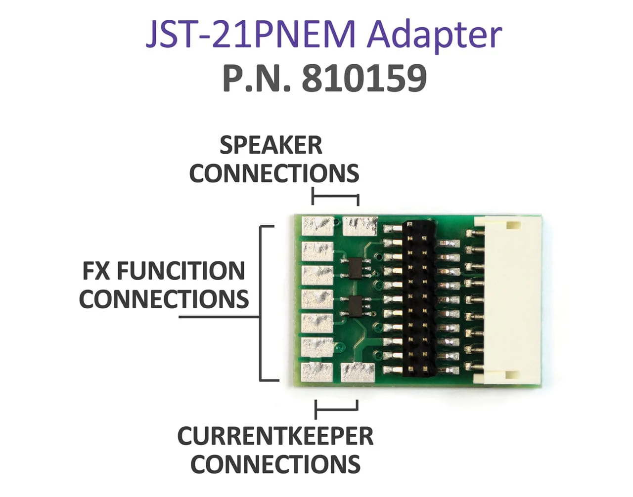 Soundtraxx 810159 Adapter Kit, JST-9P to NEM-21P - Image 2