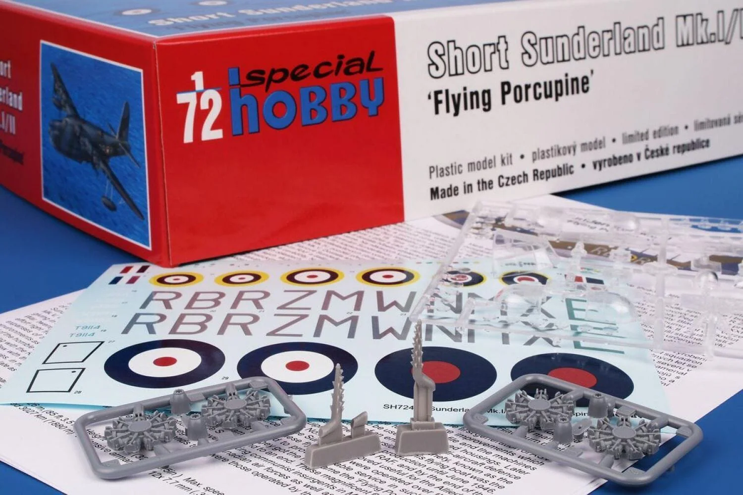Special Hobby 1/72 Short Sunderland Mk.I/II The Flying Porcupine Plastic Model Kit - Aus Decals - Image 2