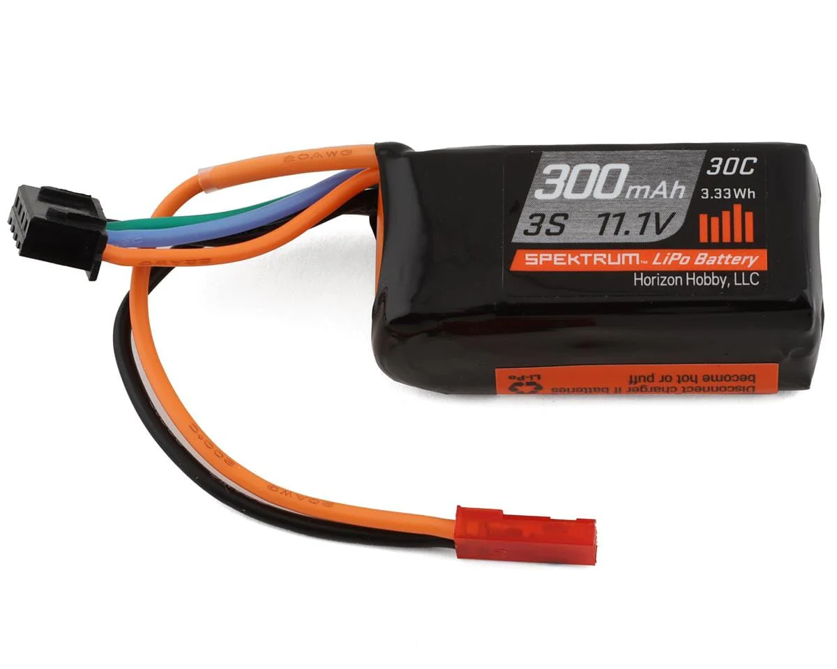 Spektrum 300mah 3S 11.1V 30C LiPo Battery with JST Connector