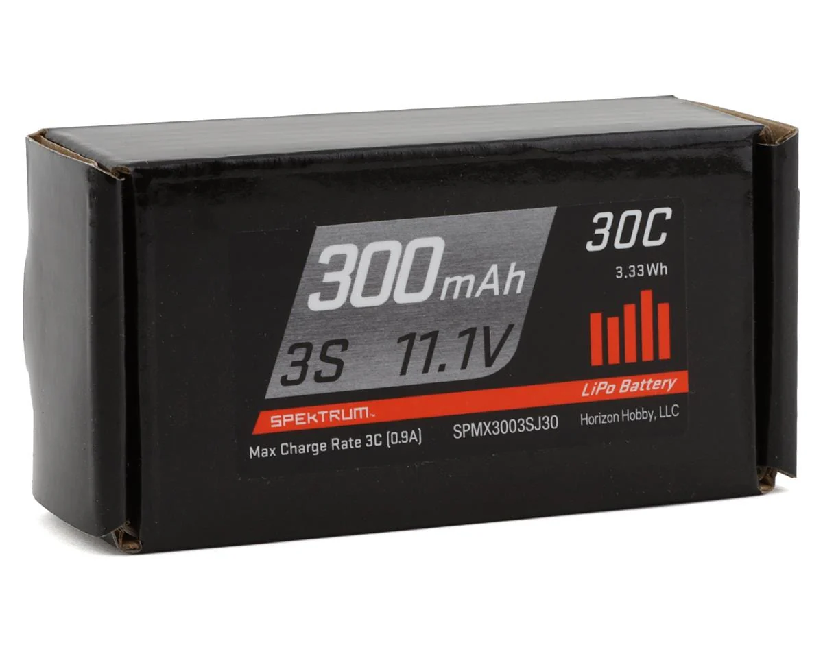 Spektrum 300mah 3S 11.1V 30C LiPo Battery with JST Connector - Image 3