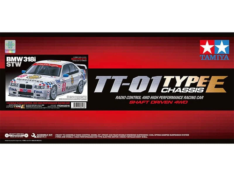 Tamiya 1/10 BMW 318I STW (TT-01E) RC Car Kit [58516] - Image 2