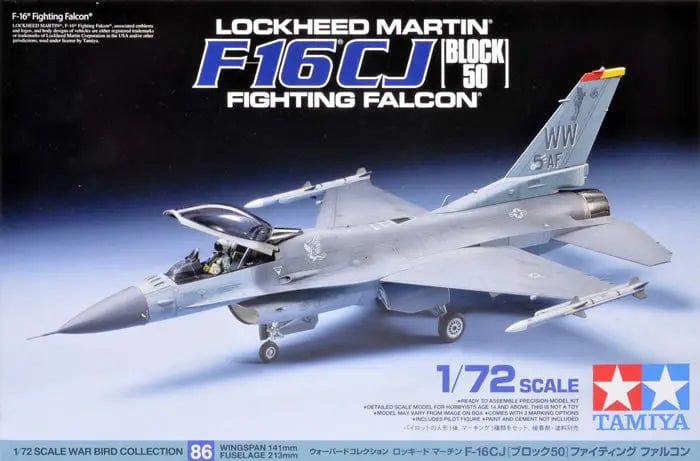 Tamiya 1/72 F-16 CJ Fighting Falcon Block 50 Plastic Model Kit [60786]